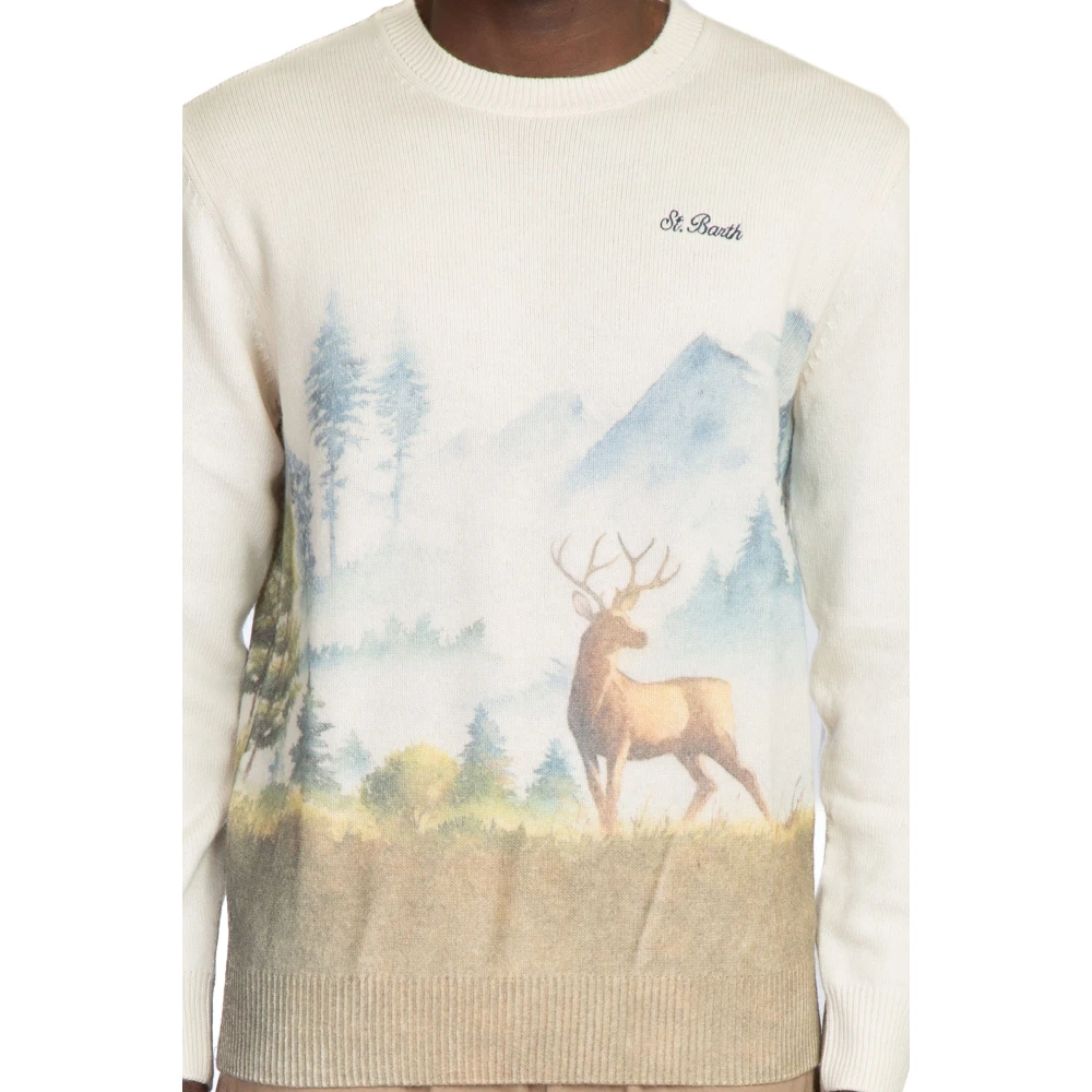MC2 Saint Barth Heron Woodland Sweater White Heren