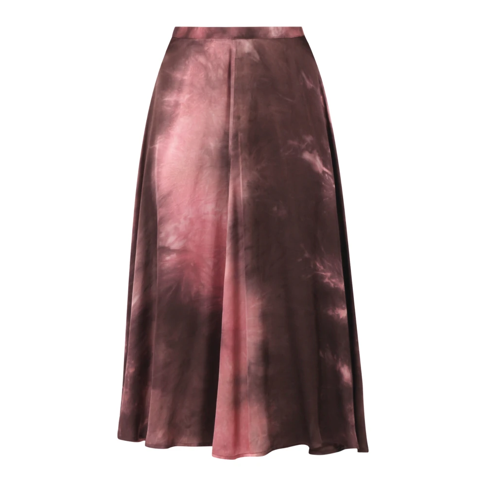 Maliparmi Tie-Dye Midi Rok met Onzichtbare Rits Brown Dames