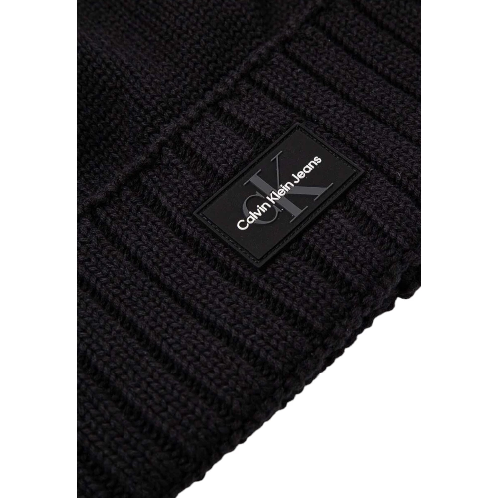 Calvin Klein Jeans Zwarte Katoenen Baseballpet met Verstelbare Band Black Heren