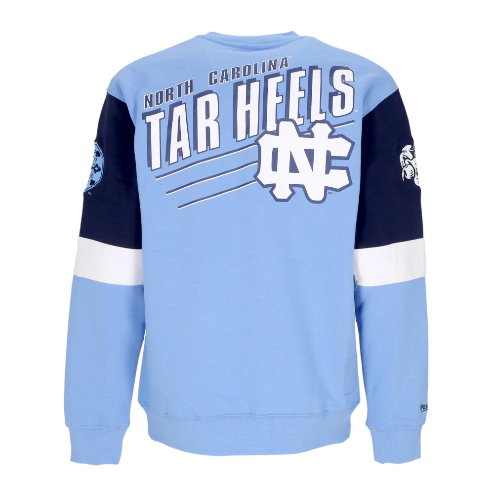 Mitchell & Ness North Carolina Tar Heels Crewneck Sweatshirt Blue Heren