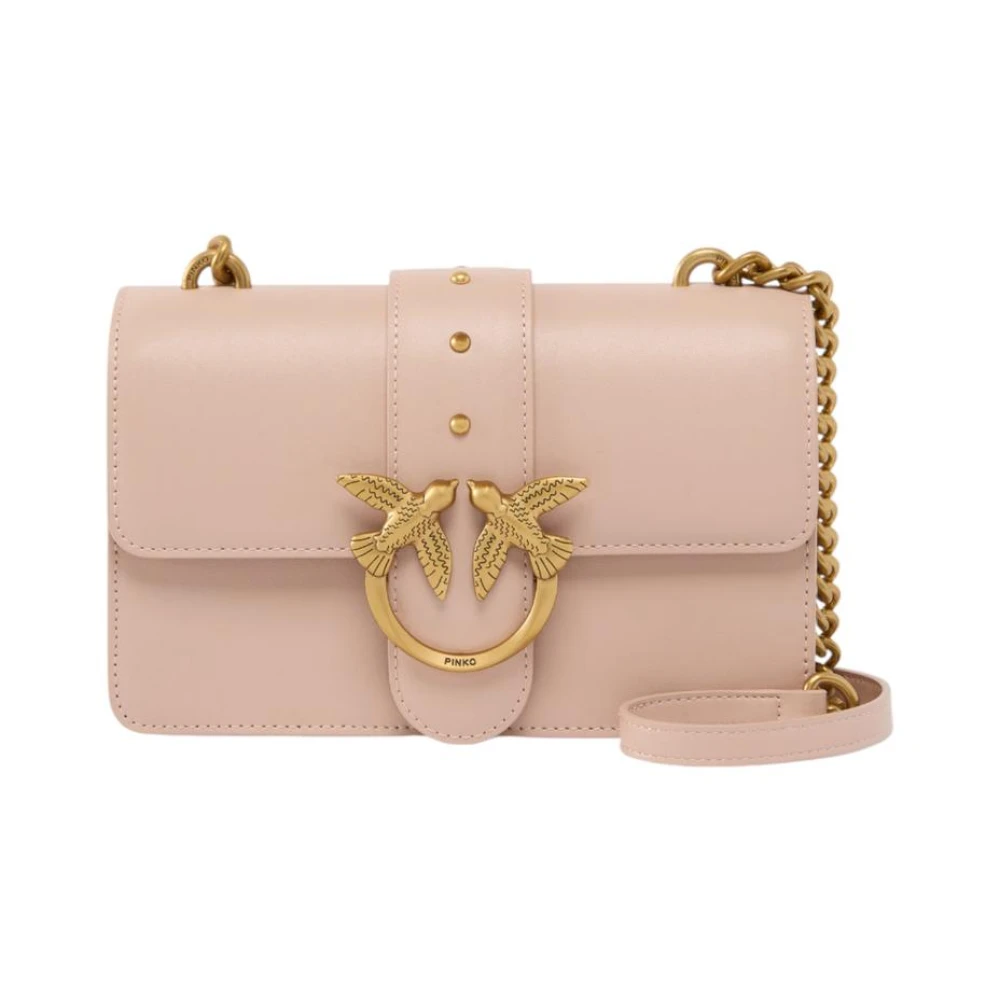 Pinko Donna Rosa - Borsa A Spalla Con Chiusura A Bottone - Bags - One Size