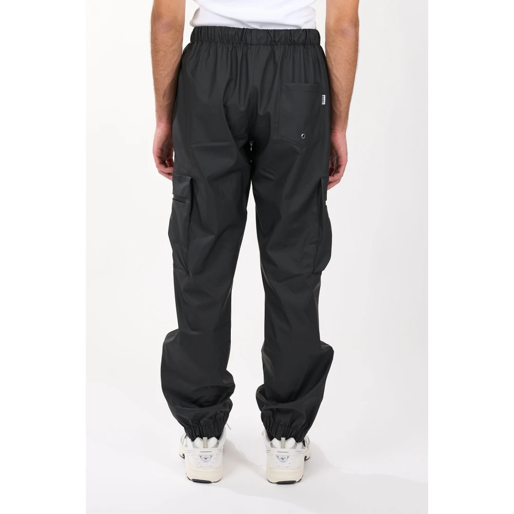 Rains Utility Cargo Broek met Elastische Taille Black Heren