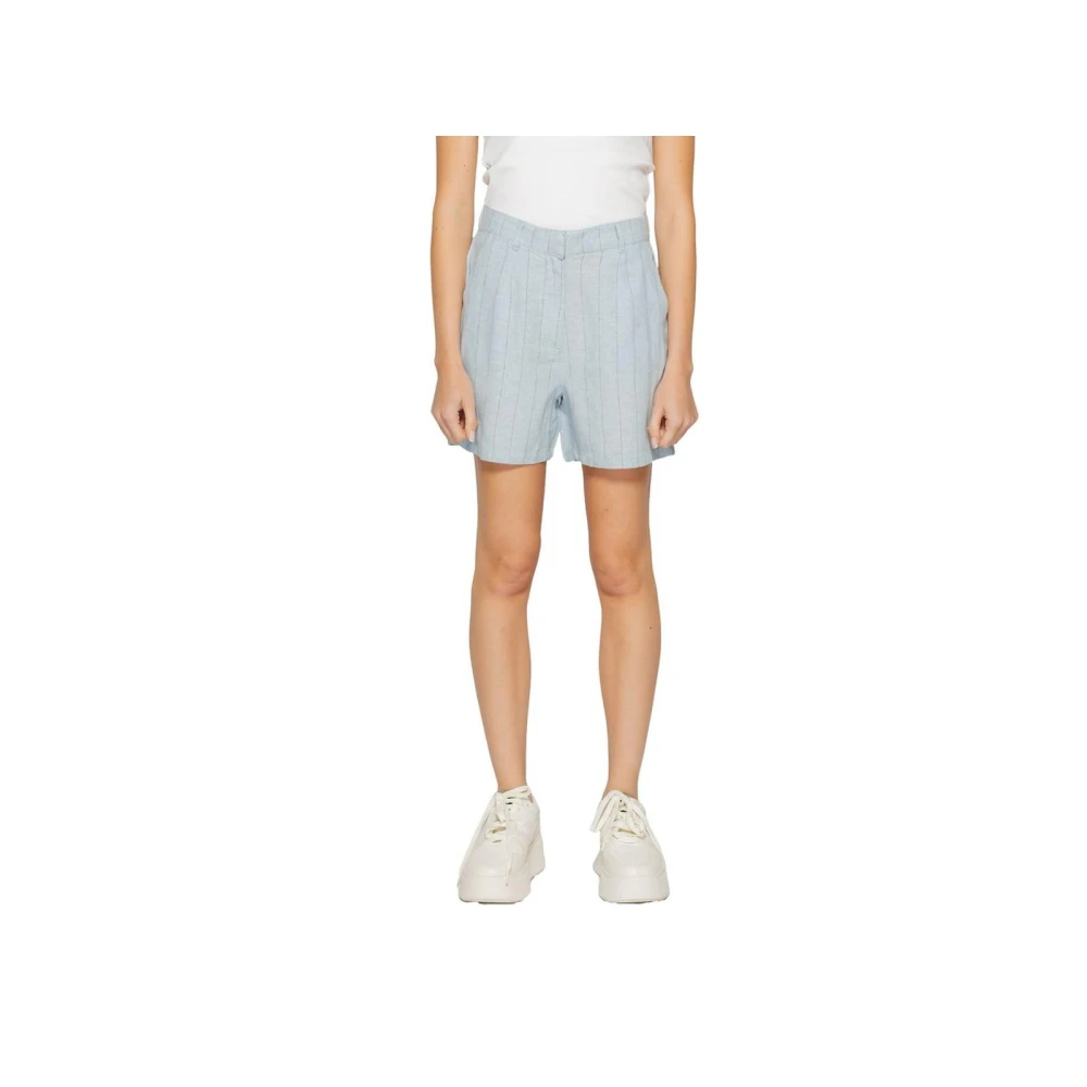 Vero Moda Lichtblauwe Linnen Zomer Shorts Blue Dames