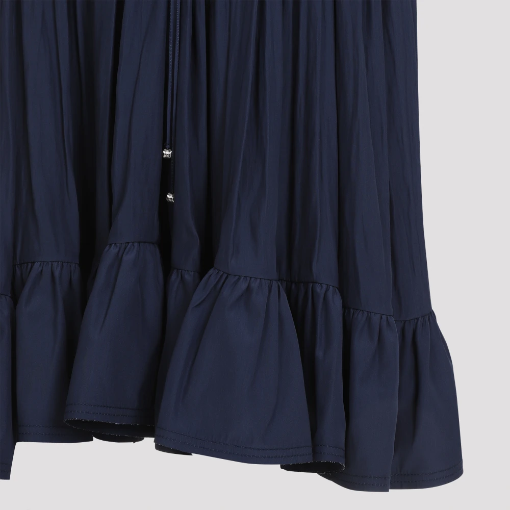 Lanvin Blauwe Ruche Mini Jurk Blue Dames