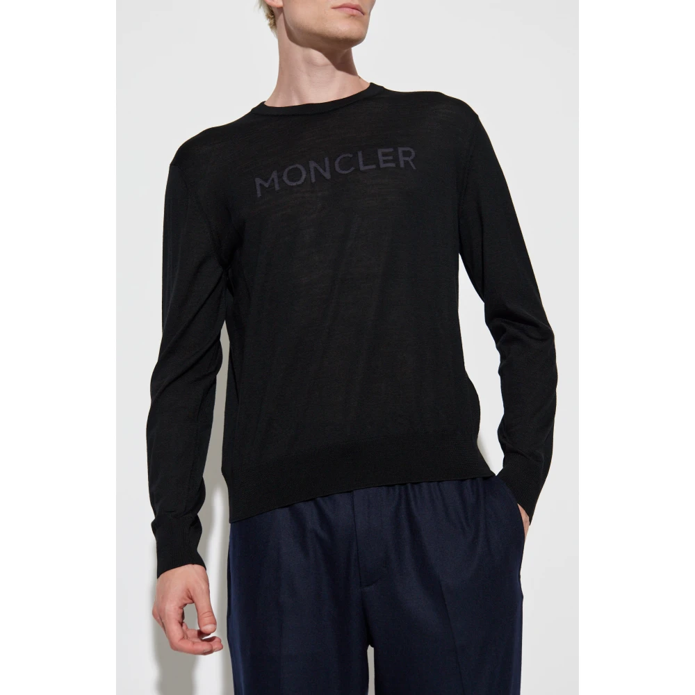 Moncler Trui met logo Black Heren