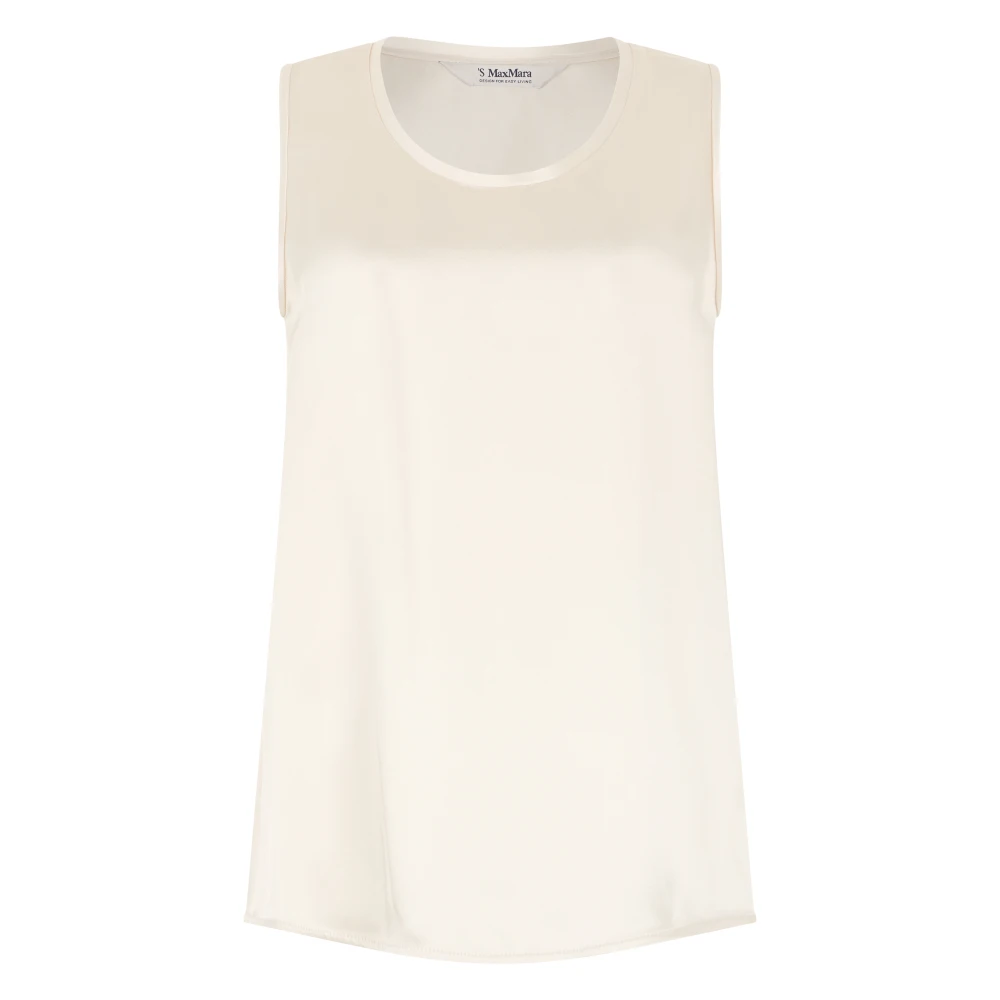 Max Mara Mujer Beige - Top De Satén - Tops - S