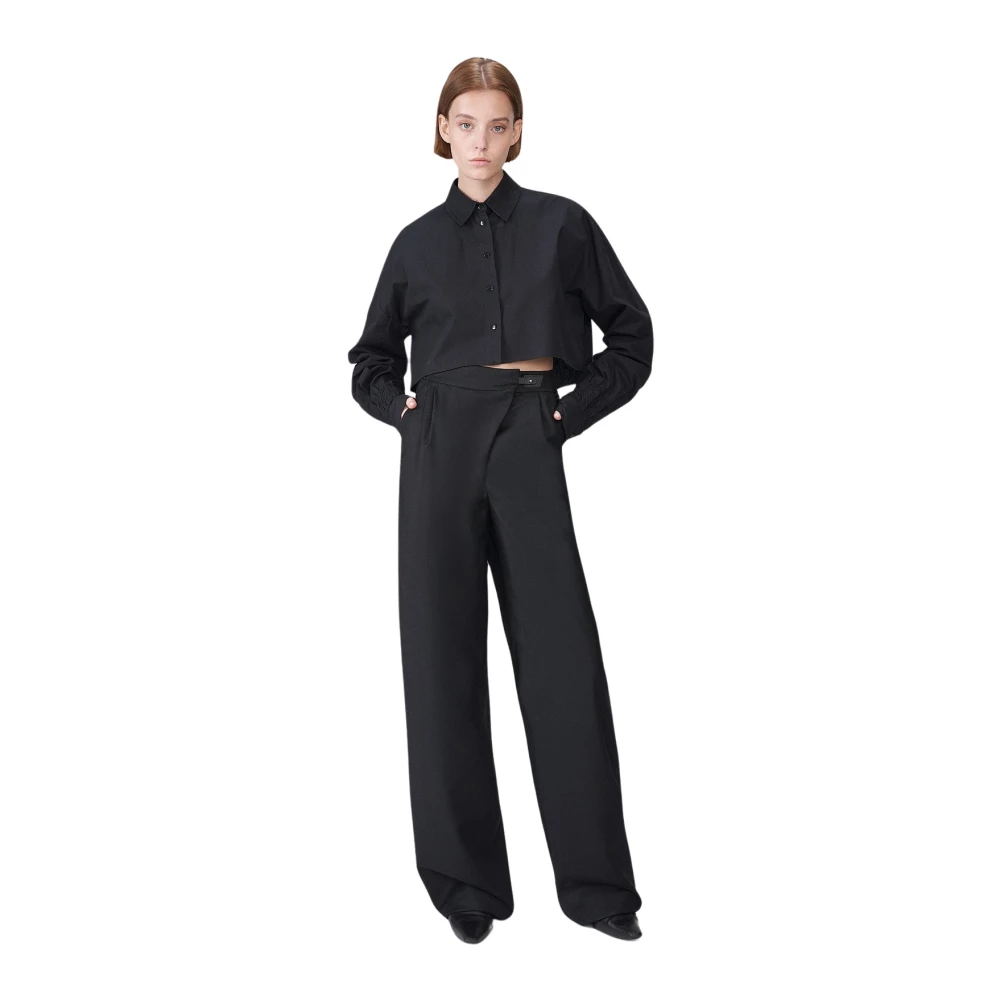 Vespucci by VSP joana Zwarte wollen broek Black Dames