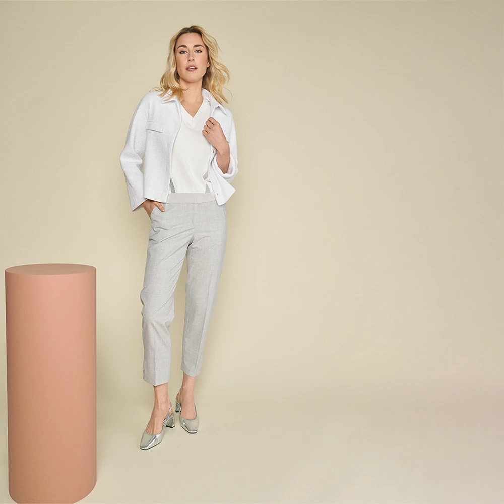 Marie Méro Grijze 7 8 Broek met Zakken Gray Dames