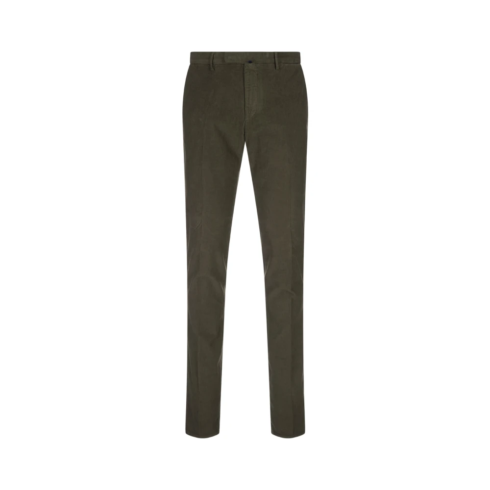 Incotex Groene Corduroy Slim Fit Broek Green Heren