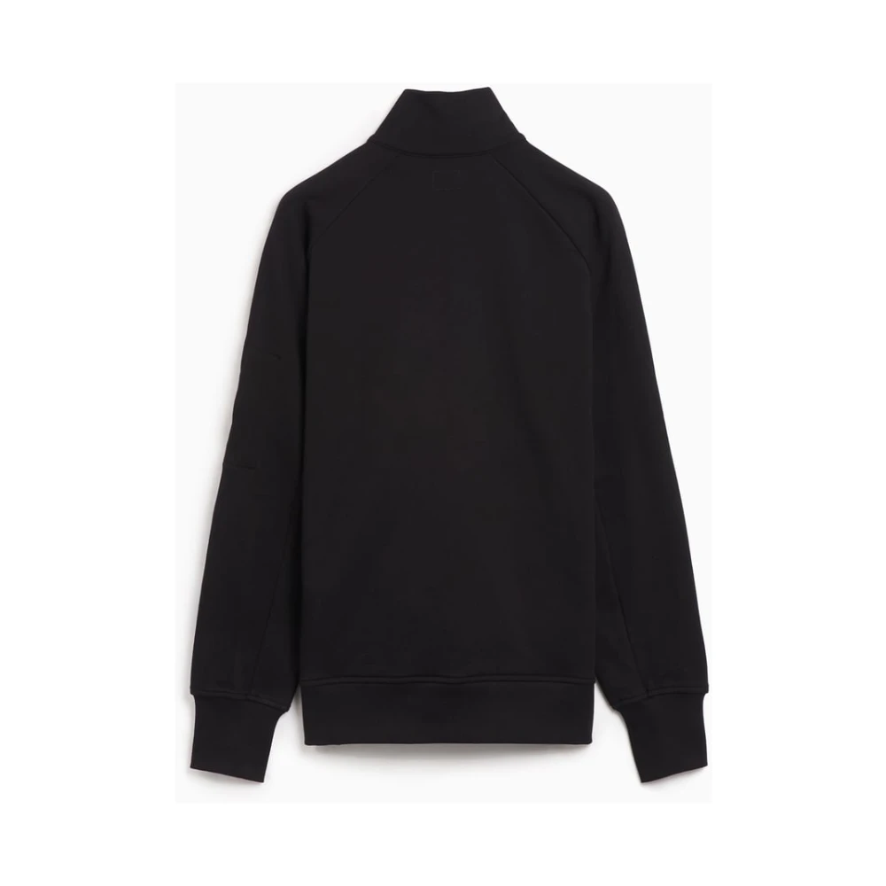 C.P. Company Zwarte hoge hals katoenen sweatshirt Black Heren