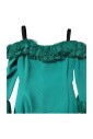 mini-robe-verte-a-volants-et-epaules-denudees