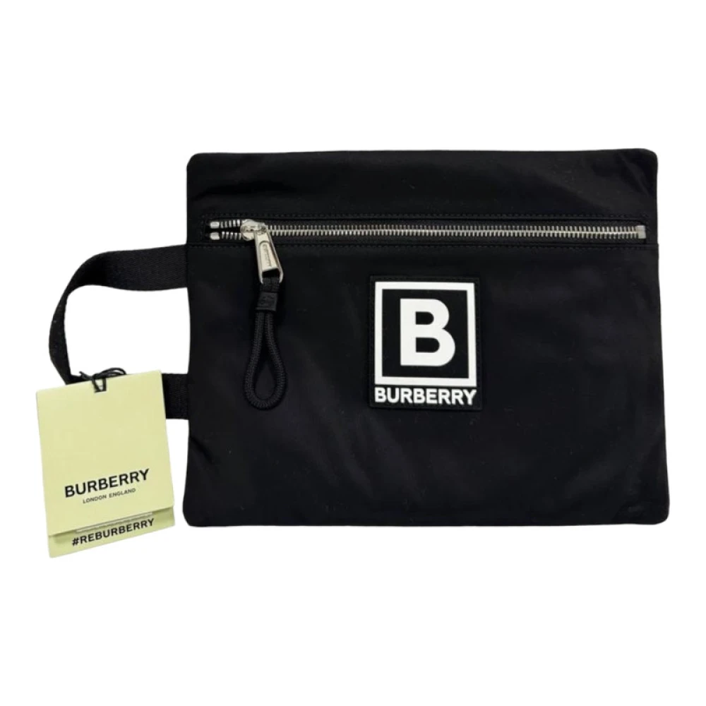 Burberry Zwarte Messenger Tas Nieuw Met Label Black Dames