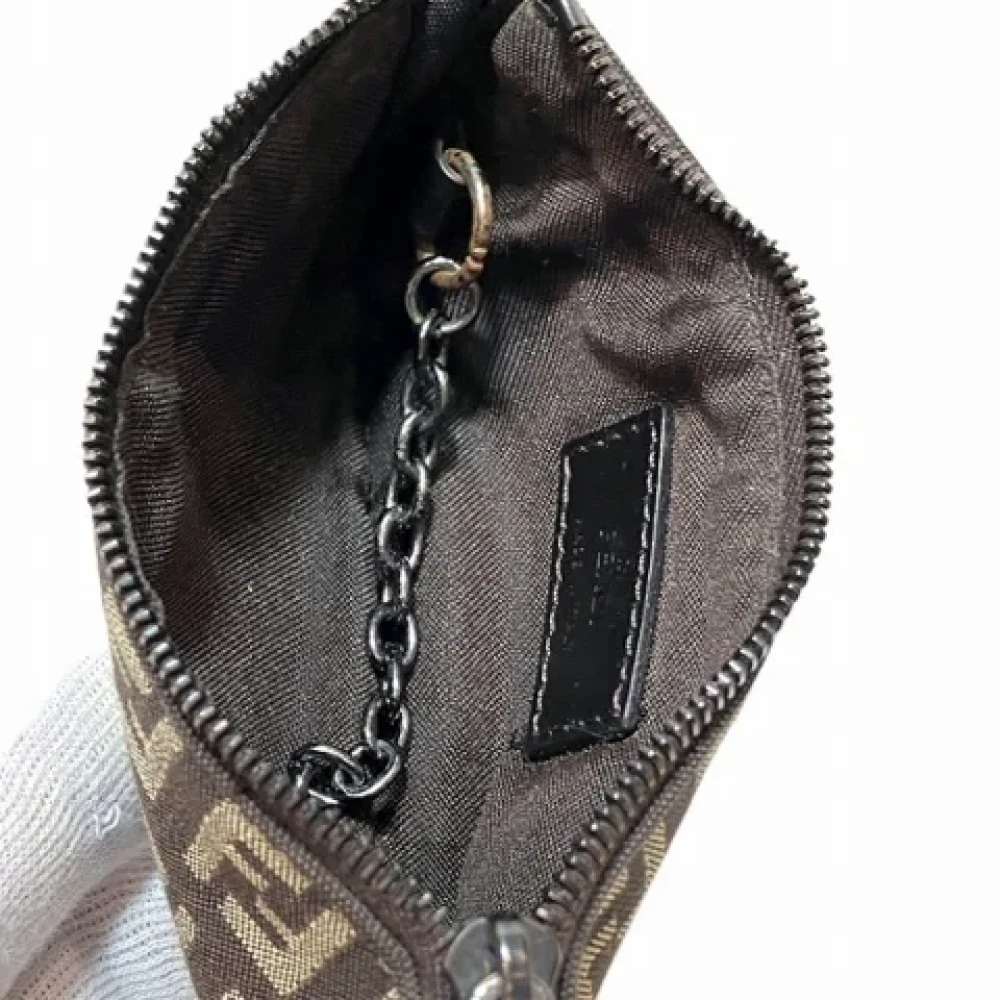 Fendi Vintage Pre-owned Canvas wallets Brown Dames