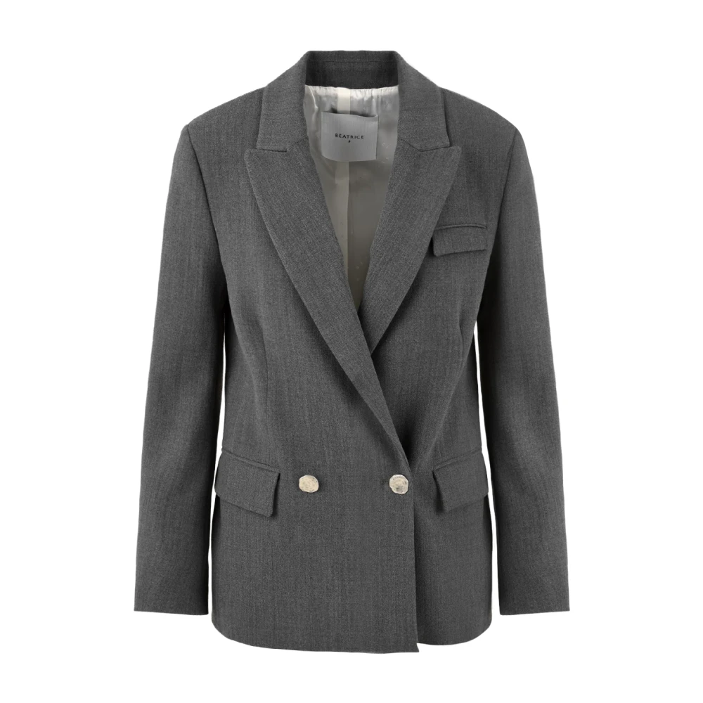 Beatrice .B Women's Gray Blazers, Xs, Grey Jacket Model 23Fa3887