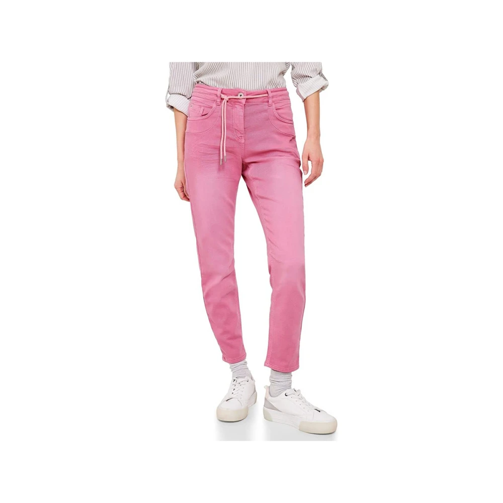 cecil Stijlvolle Denim Jeans Pink Dames