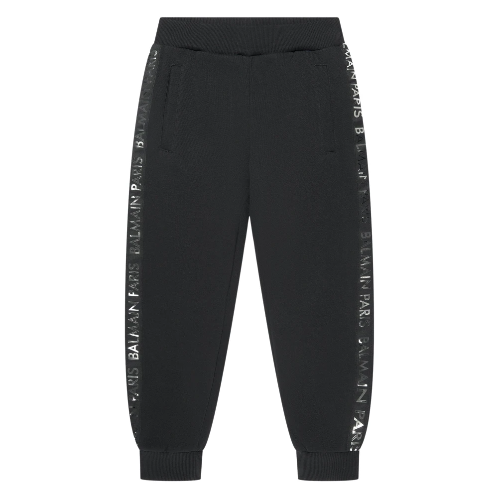Balmain Boys Black Logo Joggers In - Sweatpants - 10 Y - Kids