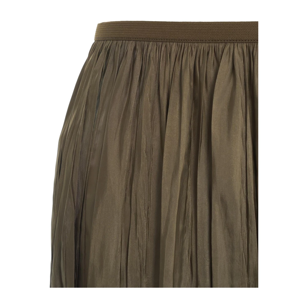 Roberto Collina Elegante Olijf Geplooide Rok Green Dames