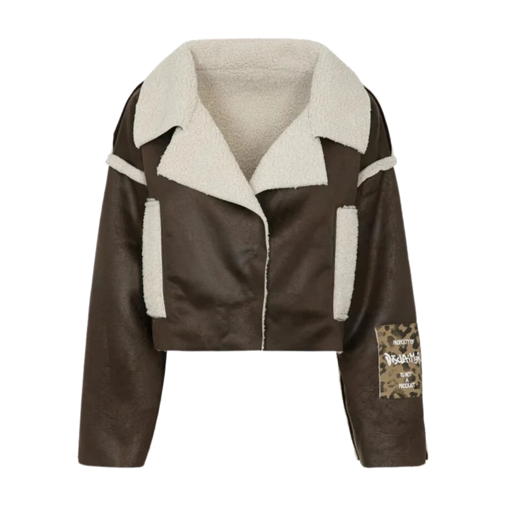 Disclaimer Bruine wollen jas voor vrouwen Brown Dames