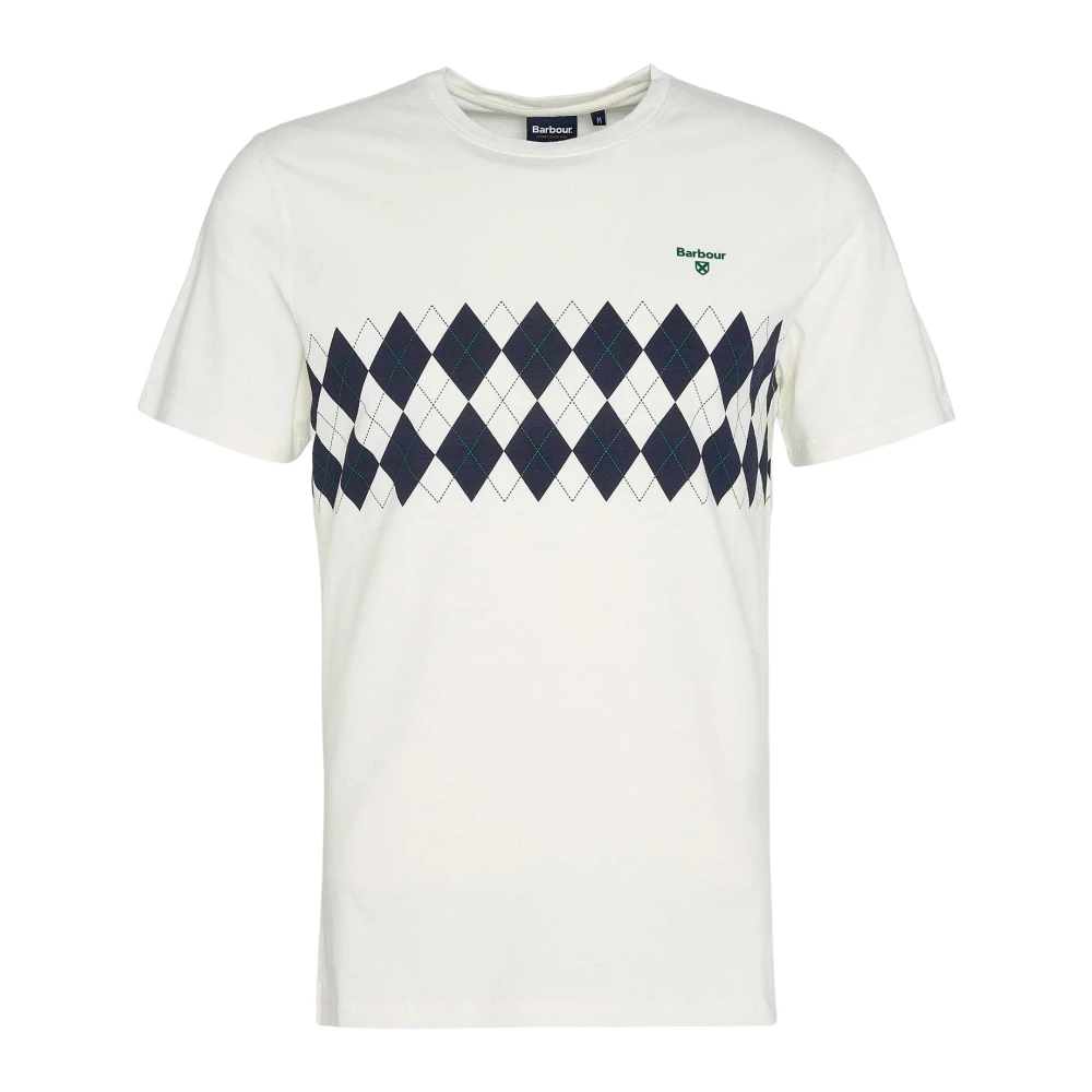 Barbour Argyle Panel Tee Whisper White Heren