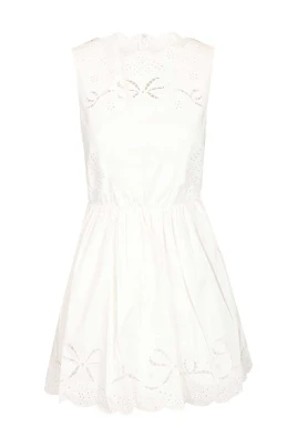 Cotton Broderad Miniklänning