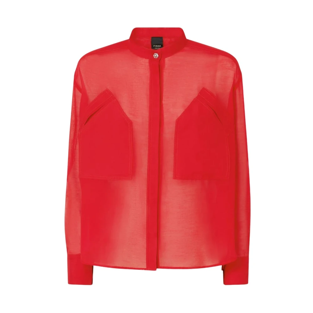 Pinko Donna Rosso Camicette Xl, New,