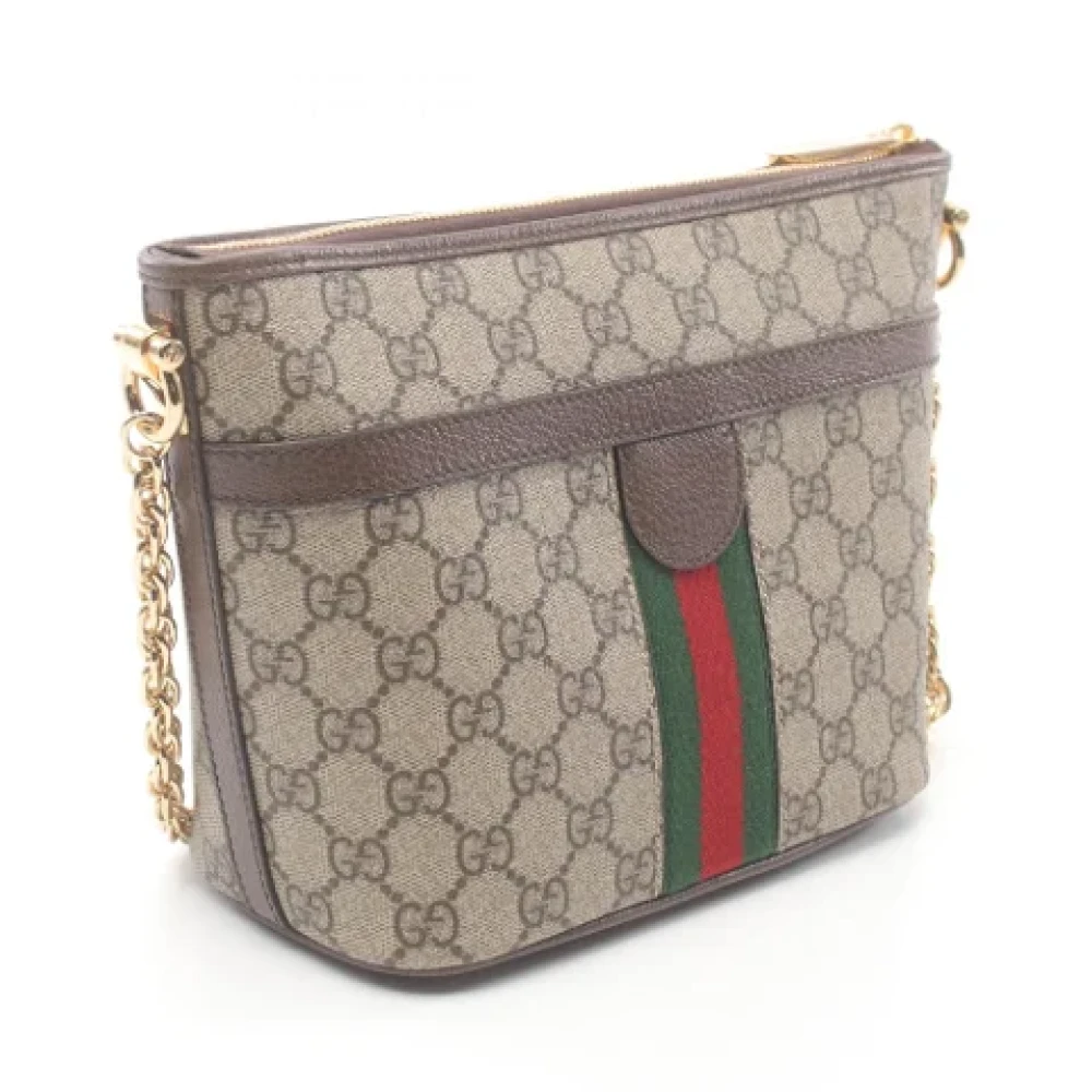 Gucci Vintage Pre-owned Leather shoulder-bags Beige Dames