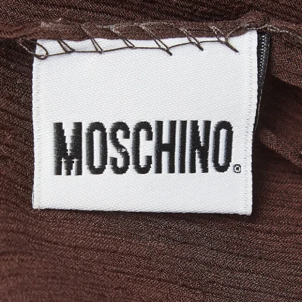 Moschino Pre-Owned Pre-owned Silk scarves Brown Dames