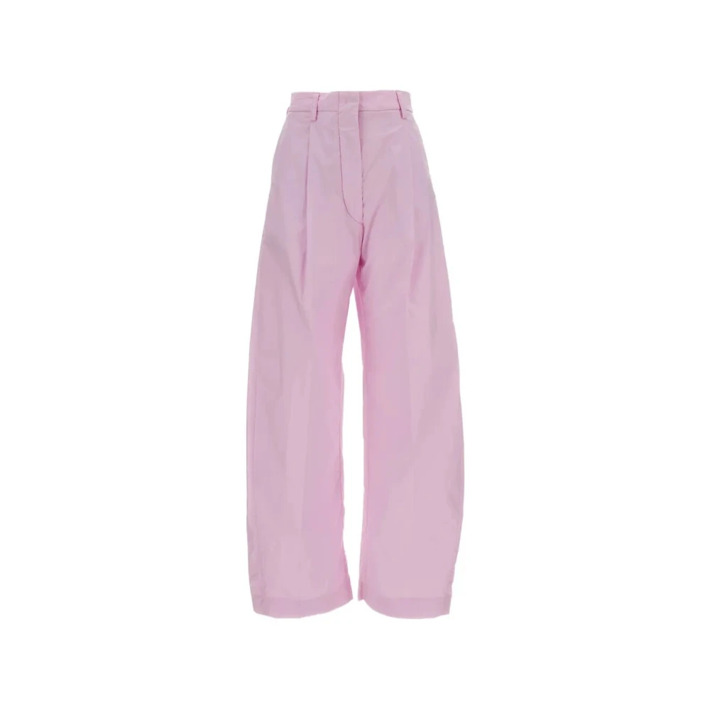 Thelatest Women's Pink Wide Trousers, Xl, Billie Popeline Fermo Trousers