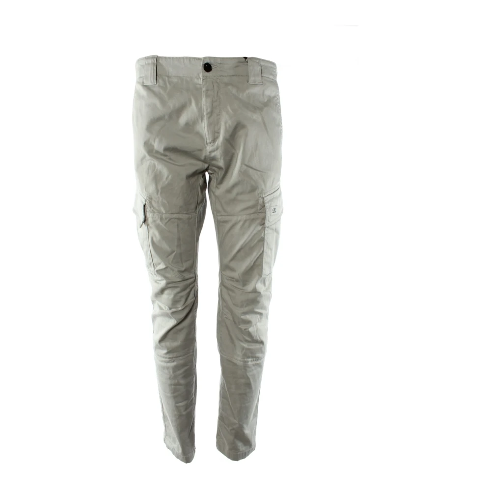 C.p. Company Men's Gray Slim-Fit Trousers, M, Cargo Trousers