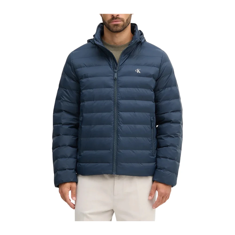Calvin Klein Uomo Blu - Giacca Piumino Leggera In Nylon - Jackets - M