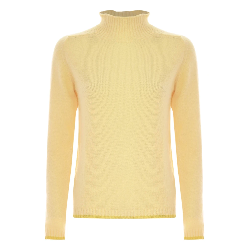 Kocca Angora Ull Ribbstickad Tröja Yellow, Dam