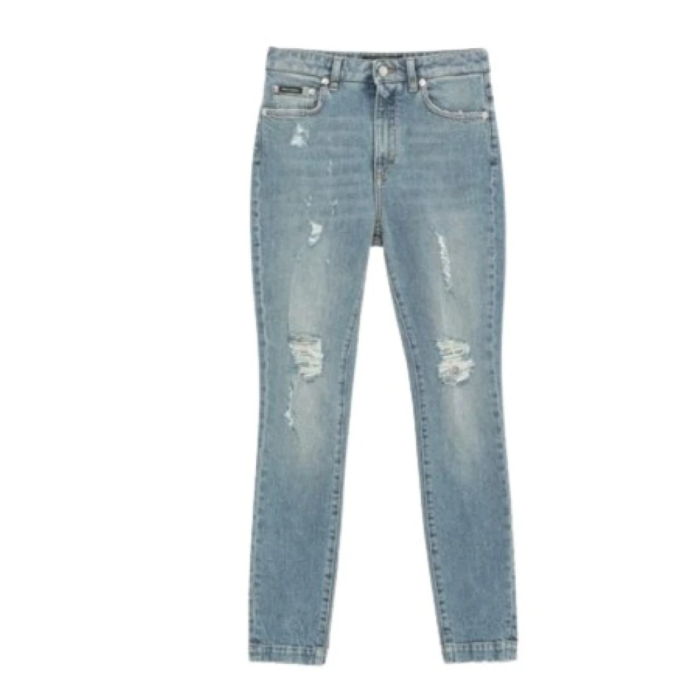 Dolce & Gabbana Stylish Denim Jeans - Female - Slim Fit Jeans - Blue - Xs - Jeans