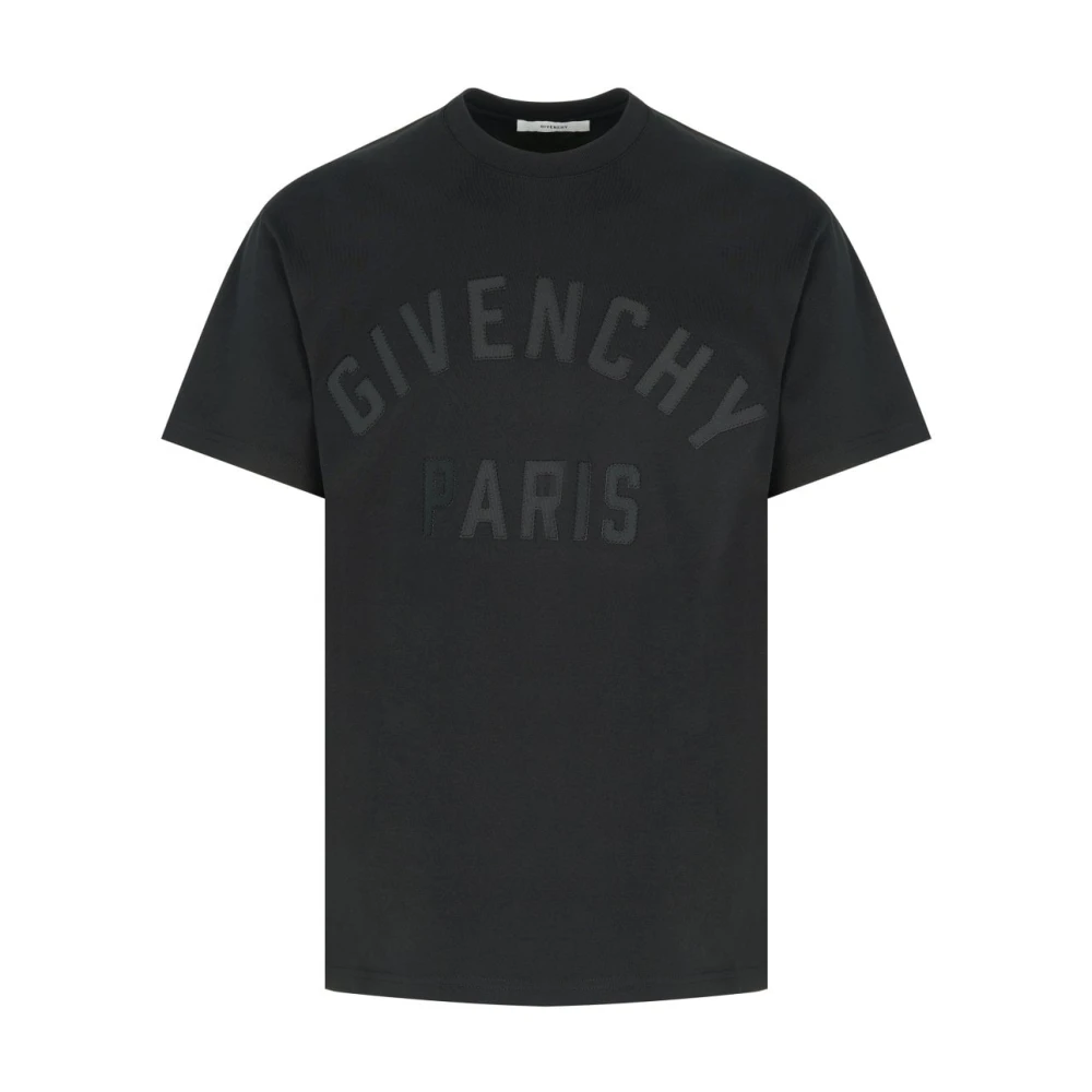 Givenchy Svart Broderad Logotyp T-Shirt