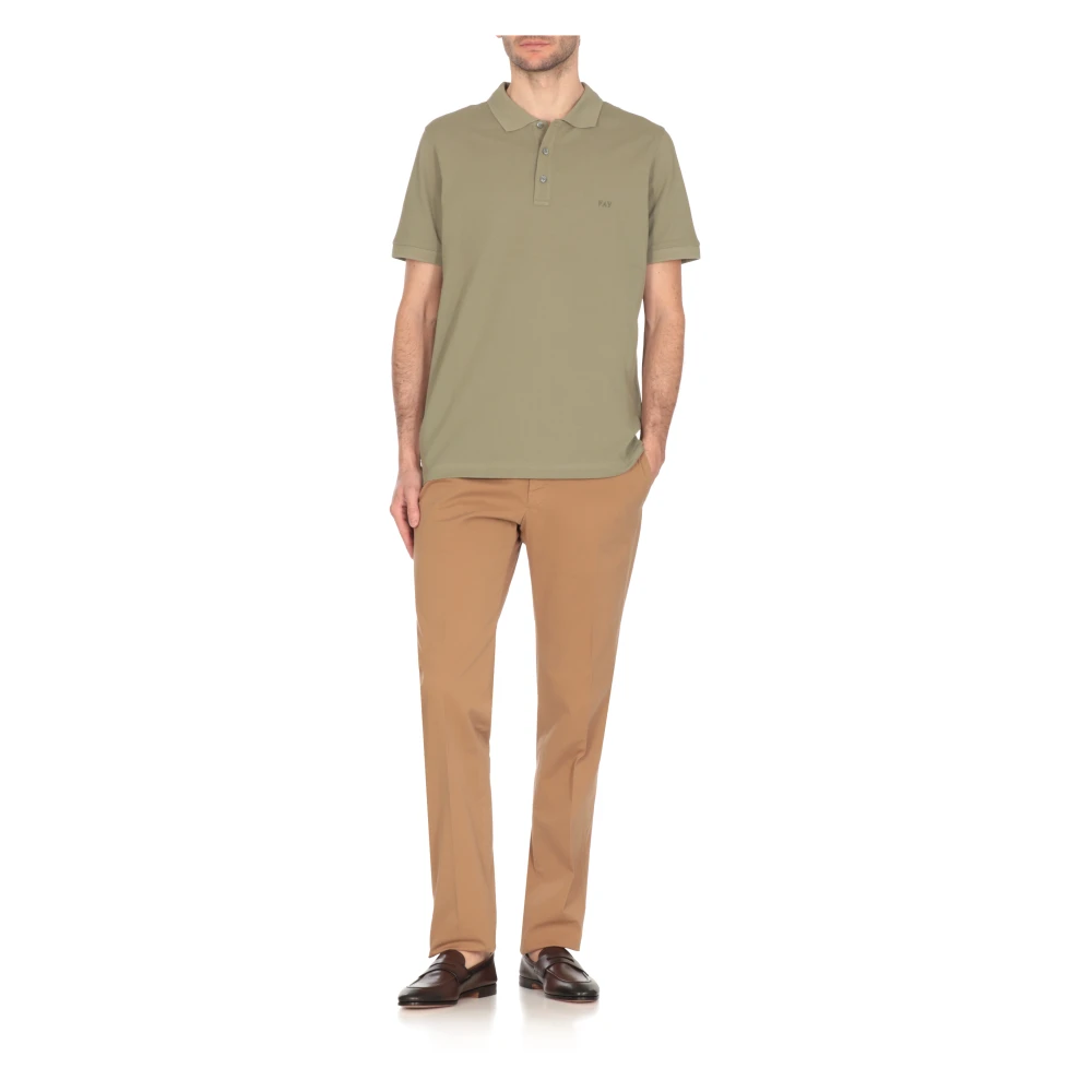 Fay Groen Poloshirt met Knopen Green Heren