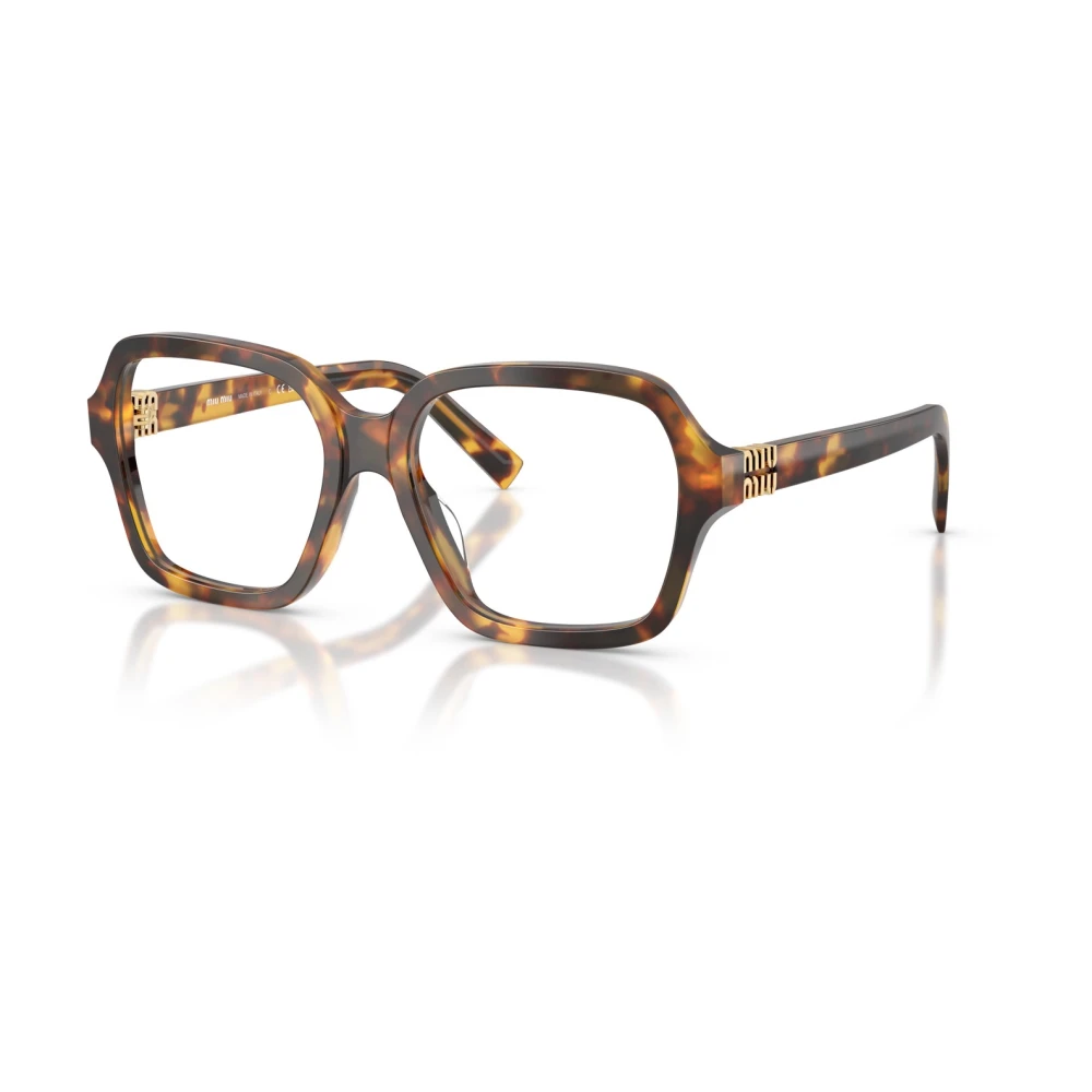 Miu Miu Women's Woman Mu 03Yv 14L1o1 Optical Frames Acetate Turtle Squared Normal - Image 2