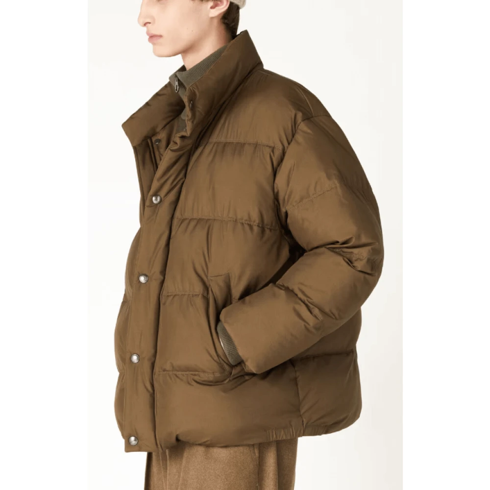 Loro Piana Stormbehandelde Pufferjas met Cashmere-Bib Brown Heren