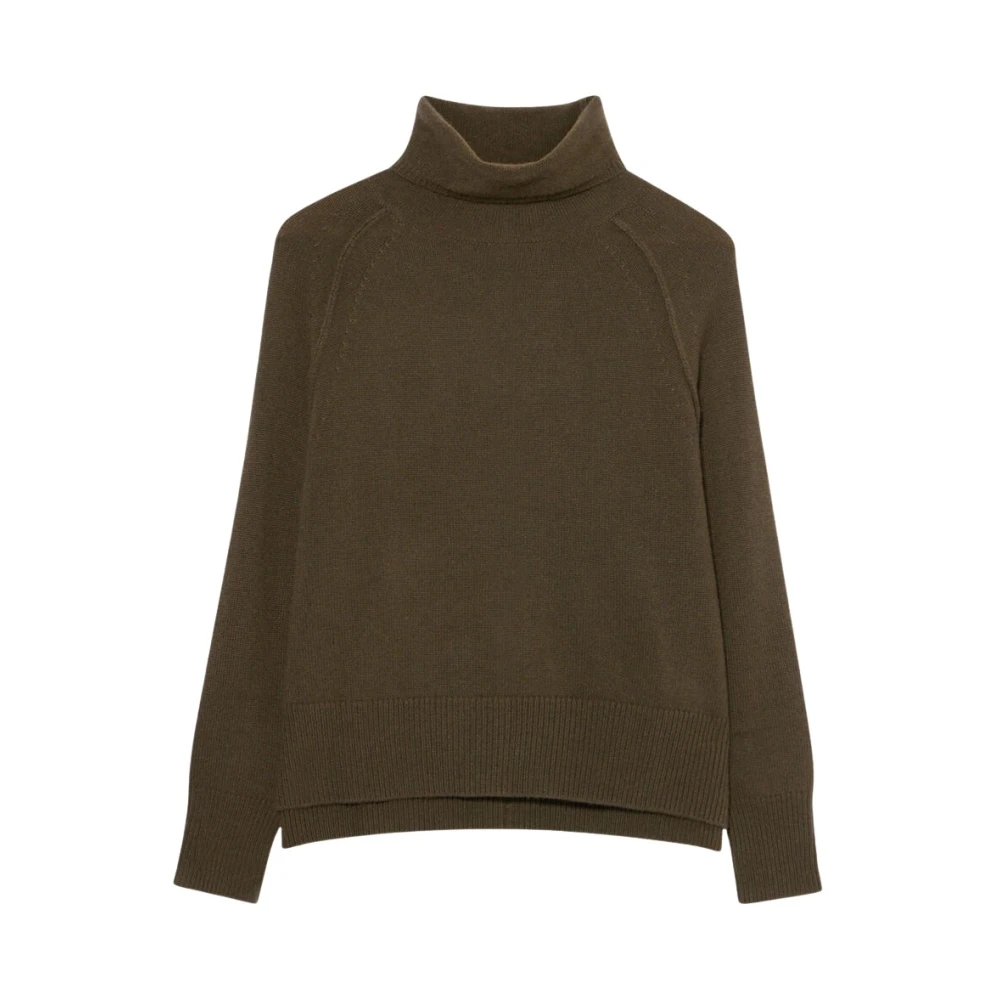 Brooks Brothers Green Cashmere Knitwear, Female, S, Cashmere Oversized Turtleneck