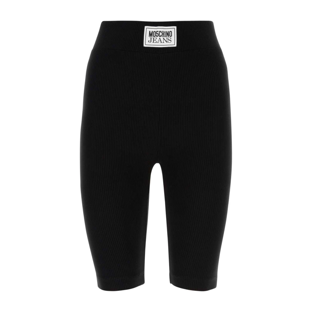 Moschino Zwarte stretch viscose leggings Black Dames