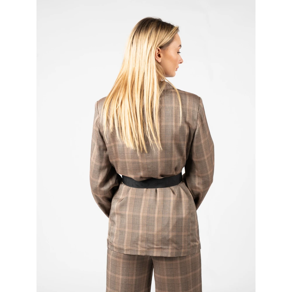 pinko Elegant Loose Fit Jas Brown Dames