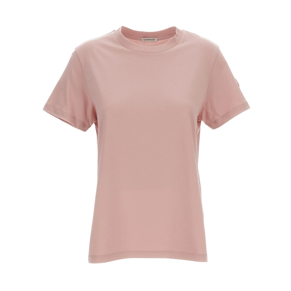 Moncler Women's Pink T-Shirts, S, Crewneck T-Shirt