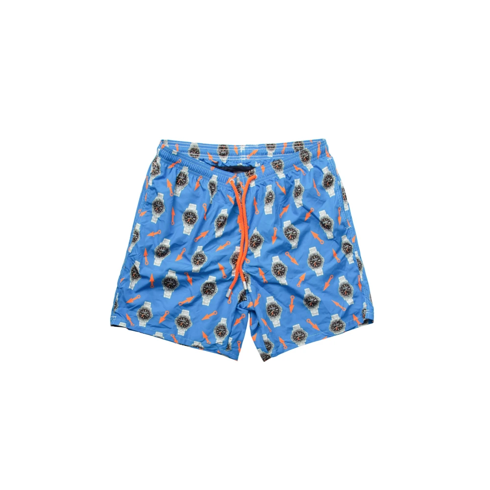 MC2 Saint Barth Pijl Klok Zwemshorts Blue Heren