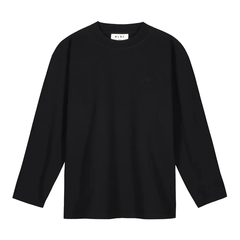 Olaf Hussein Studio Tee LS T-shirts en Polo's Black Heren