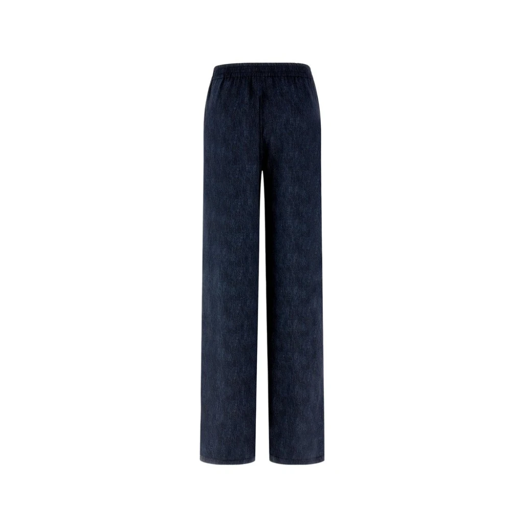 Herno Wijde Broek Blue Dames