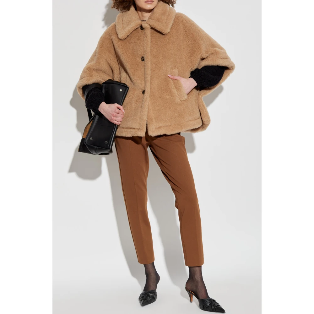 Max Mara Bont poncho Tenebre Beige Dames