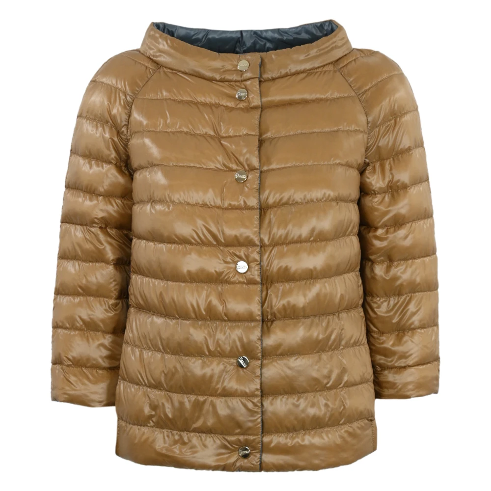 Herno Omkeerbare Gewatteerde Donsjas Blauw Kameel Blue Dames
