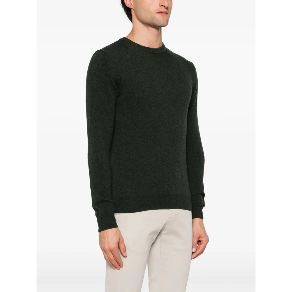 Woolrich Groene Trui met Girocollo Hals Green Heren