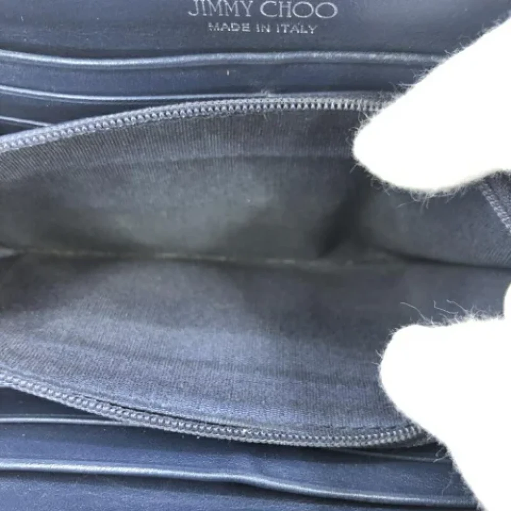Jimmy Choo Pre-owned Leather wallets Blue Dames