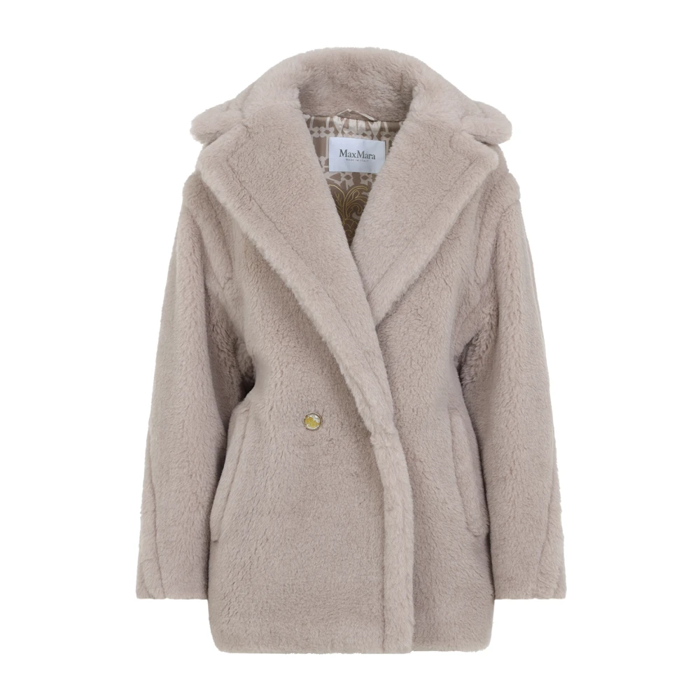 Max Mara Korte Teddy Jas Gray Dames