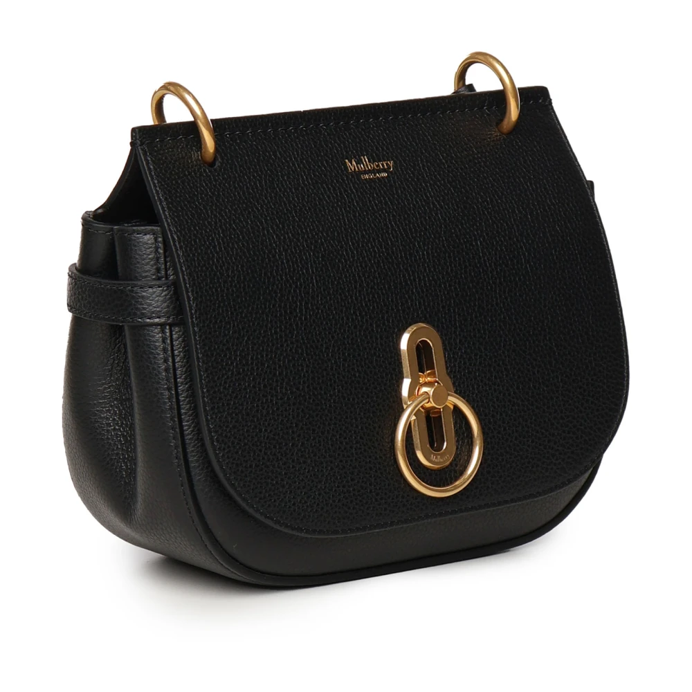 Mulberry Zwarte leren schoudertas met Rider's Lock Black Dames