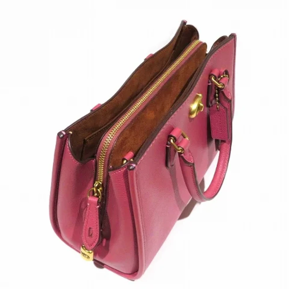 Coach Pre-owned Leather handbags Pink Dames